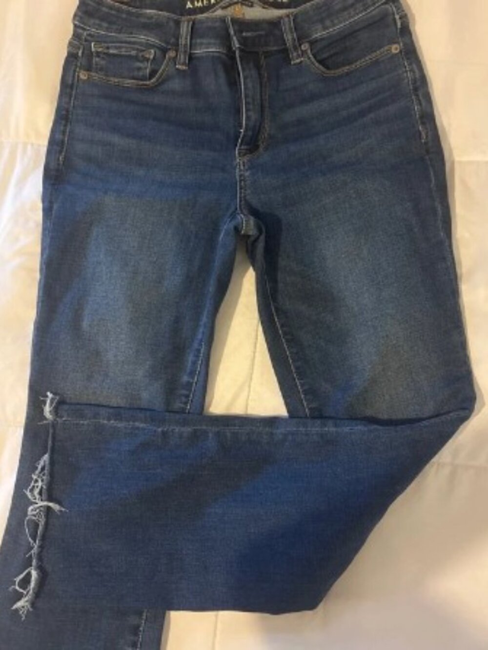Women's Dark Blue Cropped Jeans